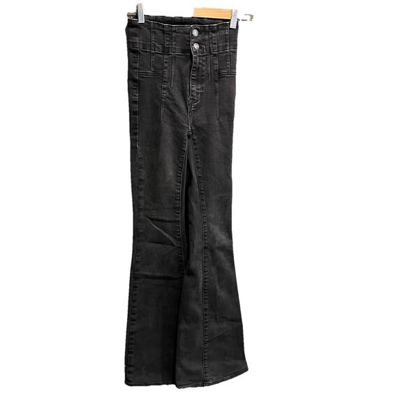 We The Free Black High Waist Jayde Flare Women's Jeans Size 24 - Picture 1 of 5